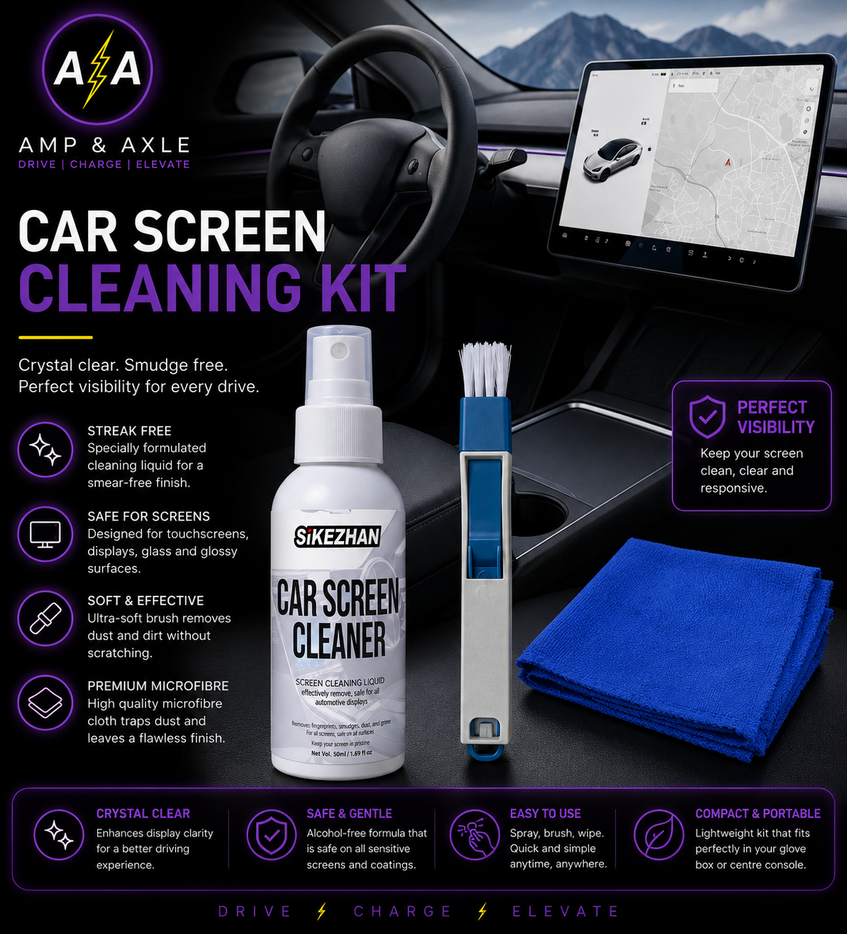 EV Car Screen Cleaning Kit